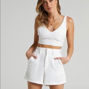 Showpo Melbourne Twill Two Piece Short in White